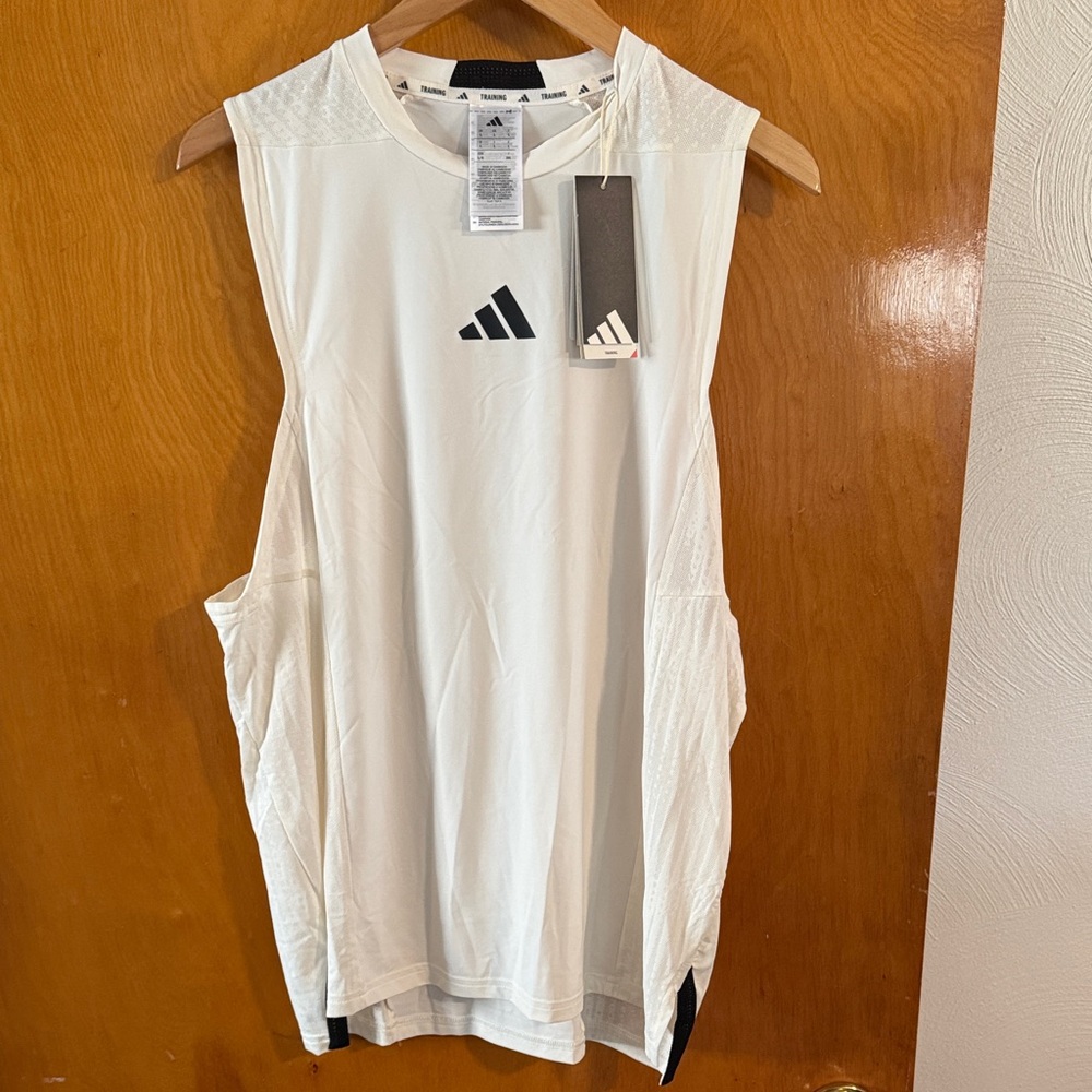 Adidas Tank Top Mens Large White Training